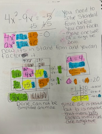Should solve the work like this 4 x 3 - 9 x = - 5