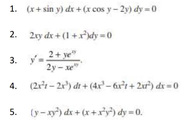 Solve the following differential equation by