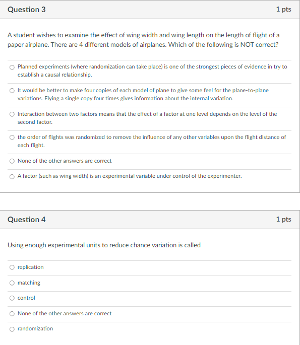 Question 1 1 pts When evaluating a study