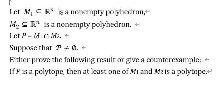 Either prove the following result or give a