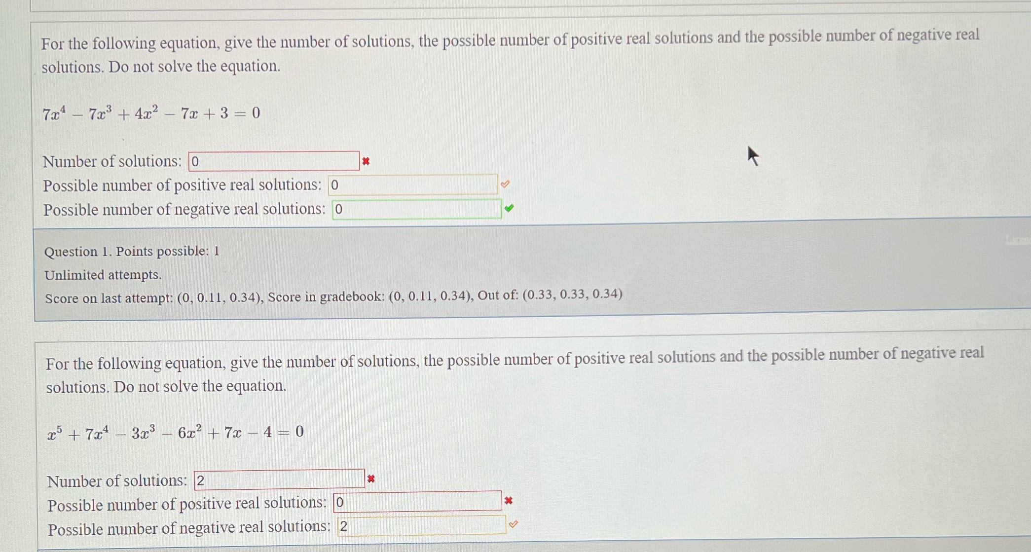 2 separate questions For the following equation,