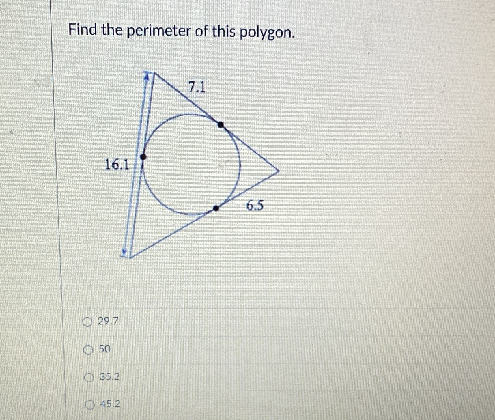 Find the perimeter of this polygon. Find the