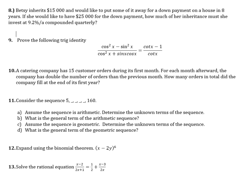 8.] Betsy inherits $15 D' and would like to