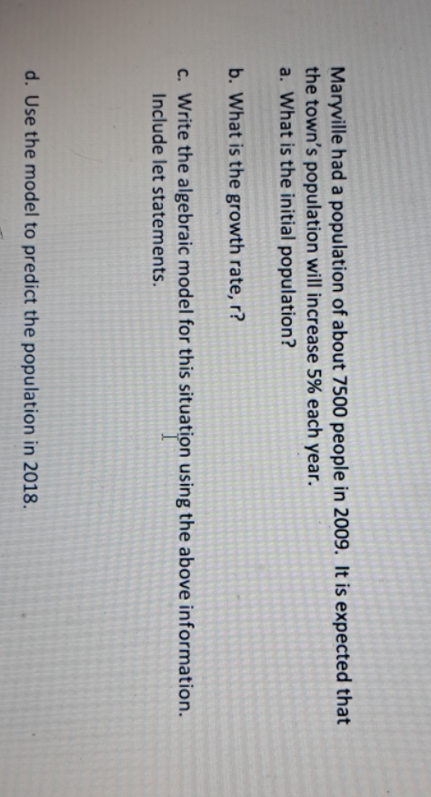 Maryville had a population of about 7500 people