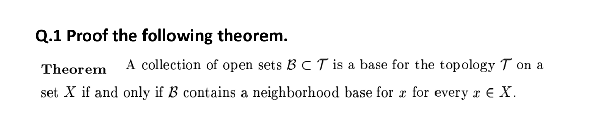 0.1 Proof the following theorem. Theorem A