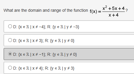 What are the domain and range of the function?