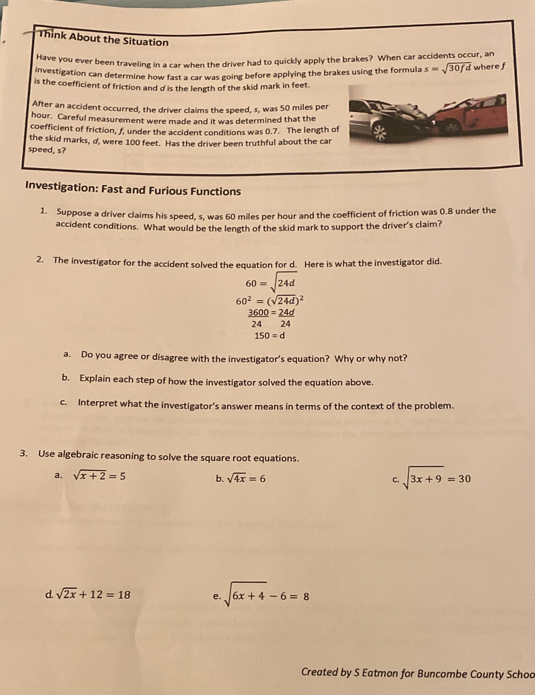 Please answear questions 1 through 3 Think About