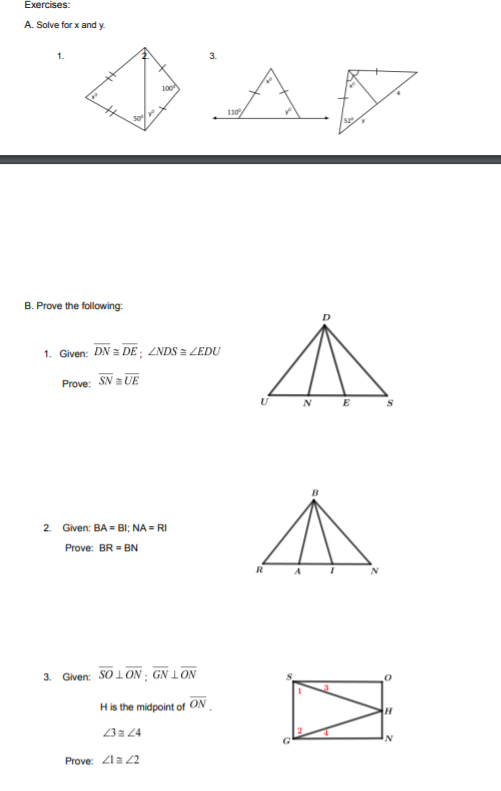 Answer the following. Example 1: A C B Given: AD