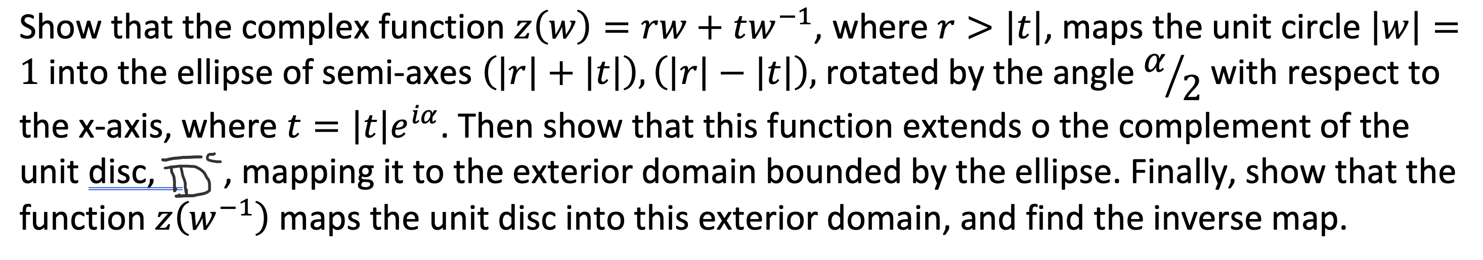 Could you help with the following? Show that the