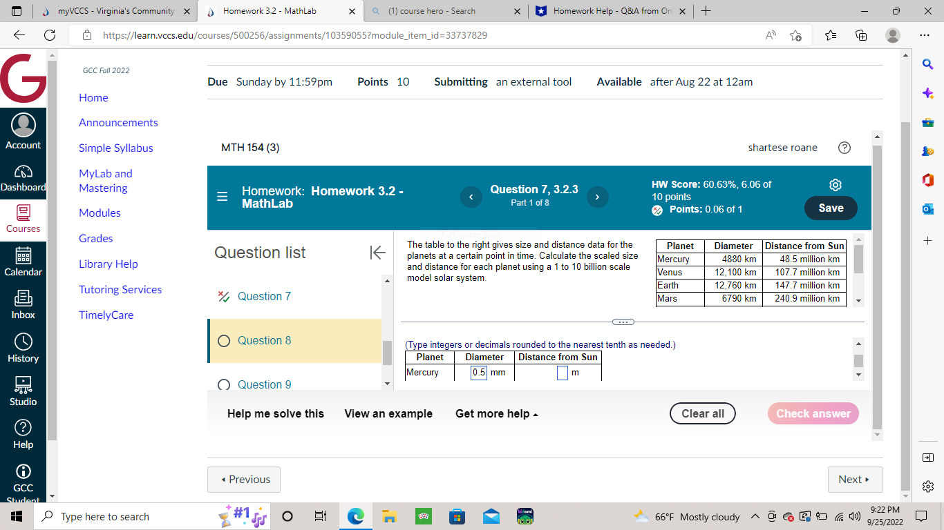 ) myVCCS - Virginia's Community X Homework