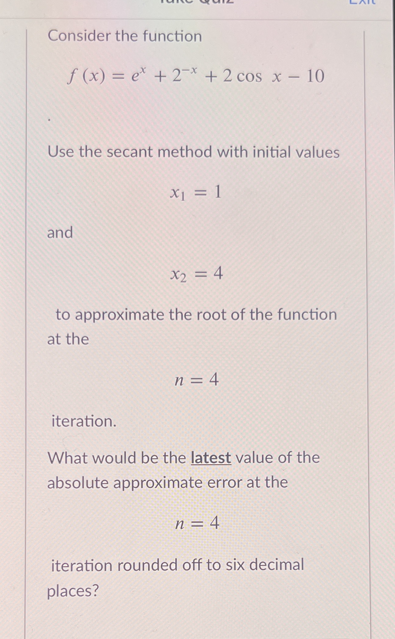 need this asap thanks Consider the function f (x)