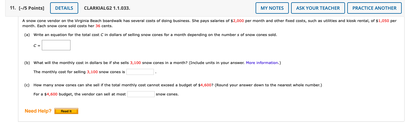11. [!5 Points] CLARKIALGZ 1.1.033. ASK YOUR