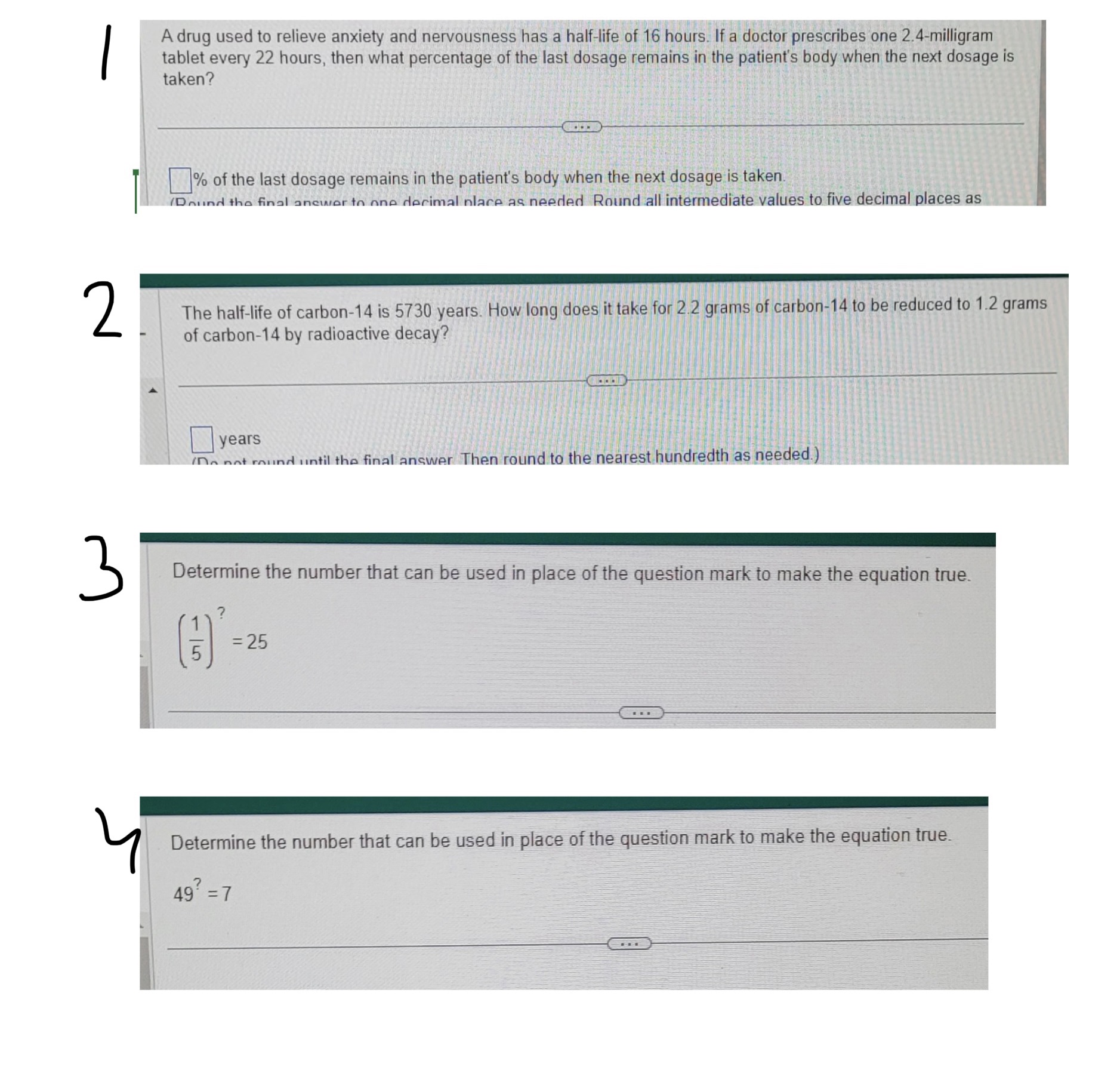 Algebra - A drug used to relieve anxiety and
