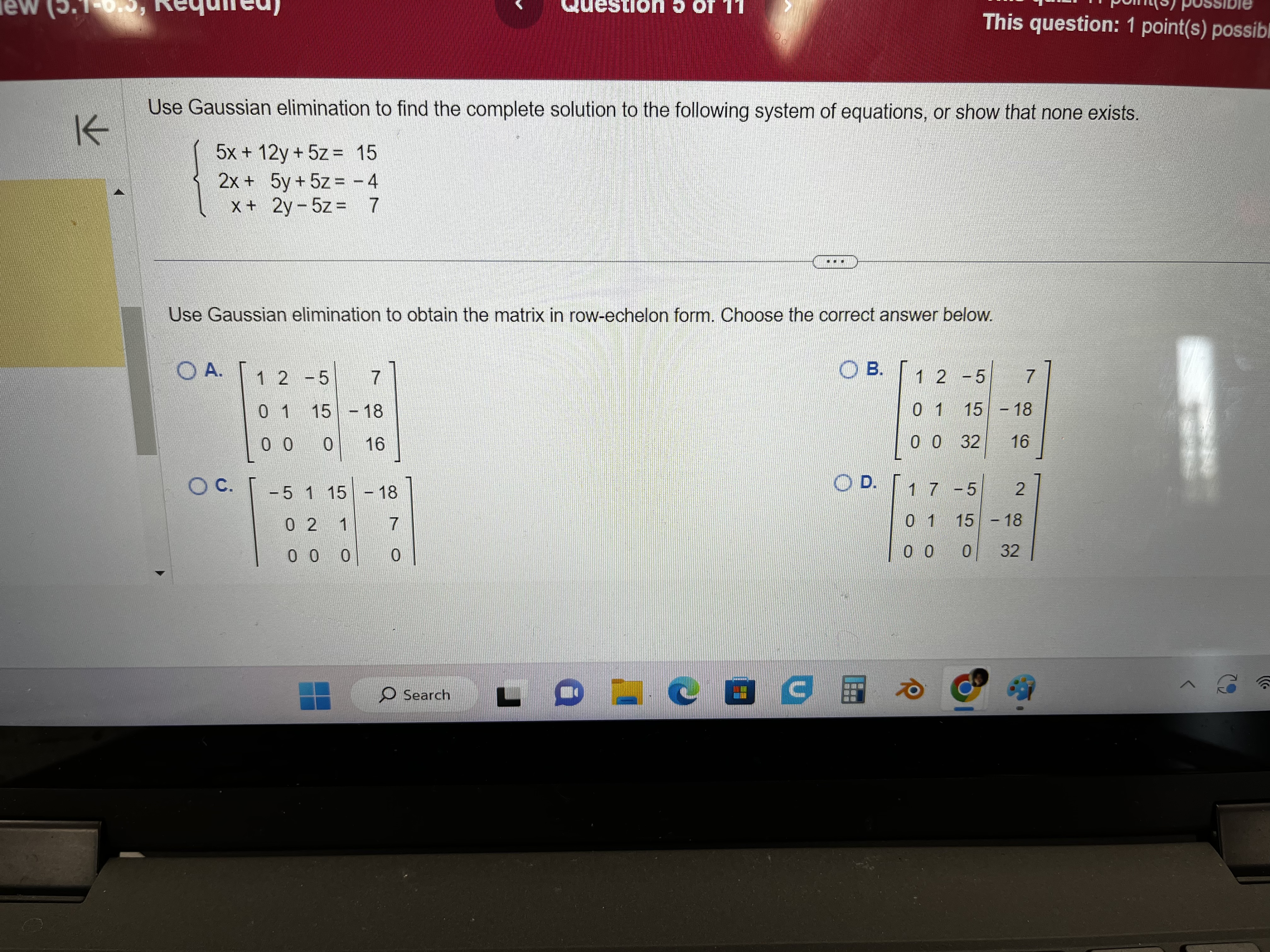 ew Question S T T1 This question: 1 point(s)
