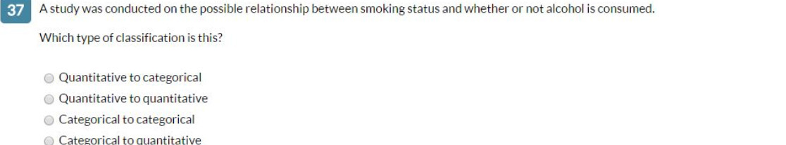 37 A study was conducted on the possible