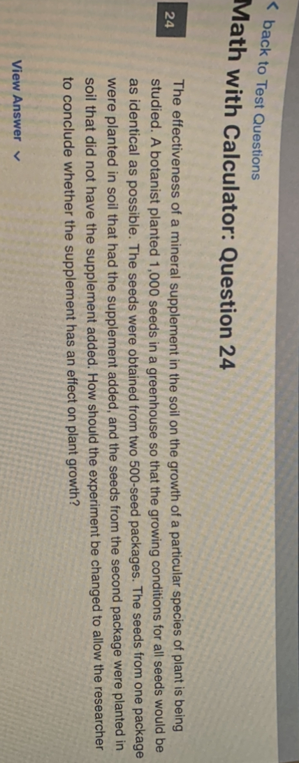 < back to Test Questions Math with Calculator: