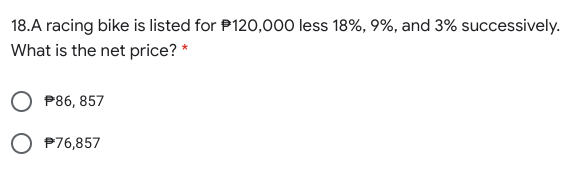 Solve each problem then tick the correct answer