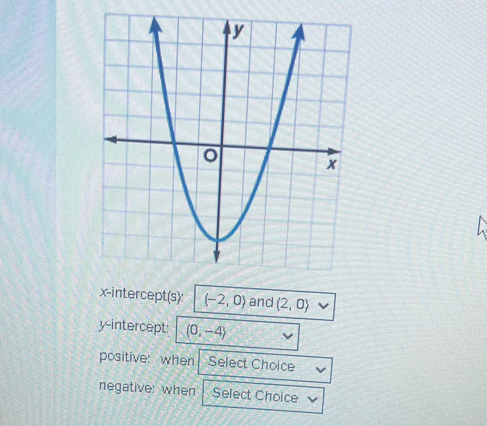 Positive answer choices are x 2X style=