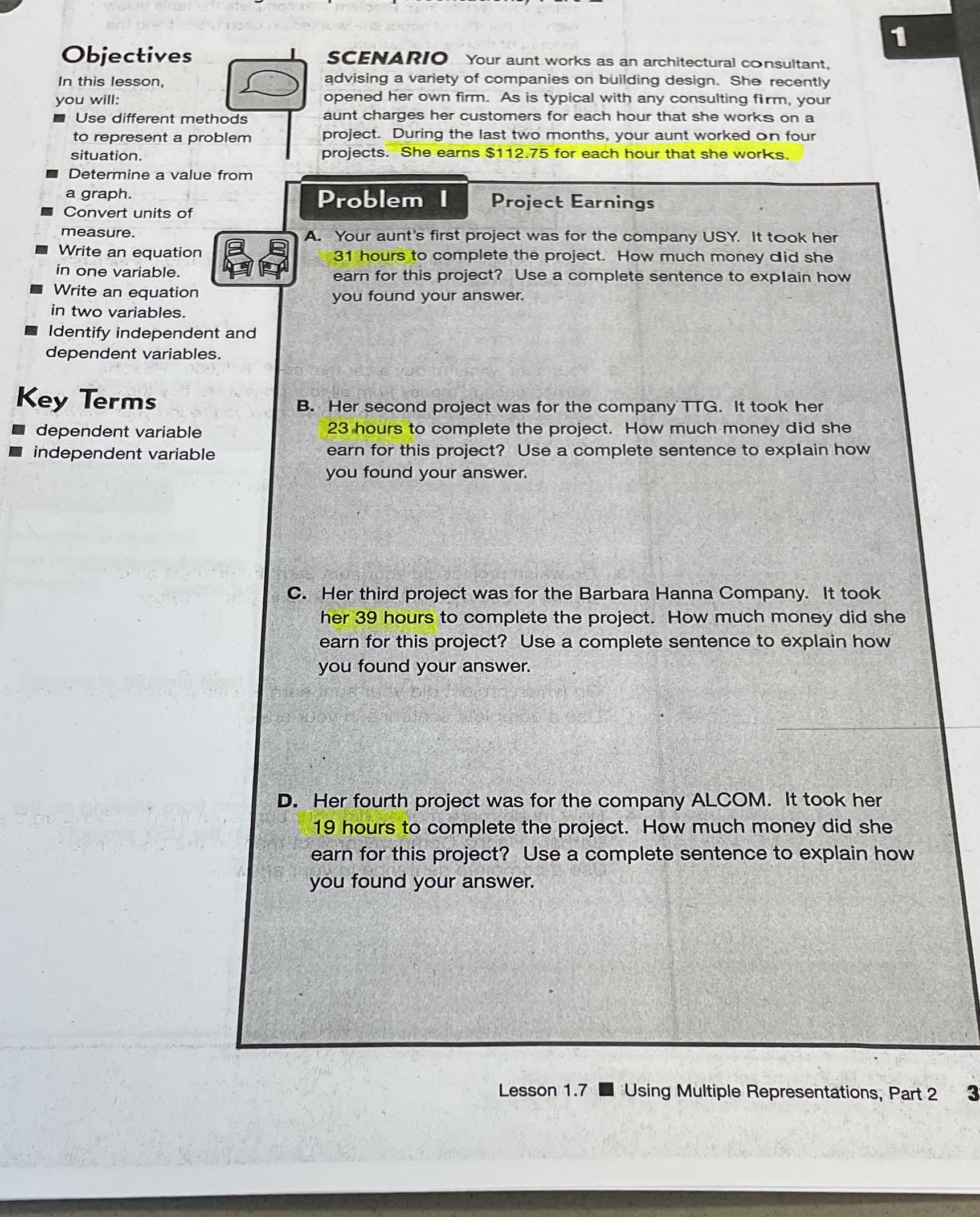 1 Objectives SCENARIO Your aunt works as an