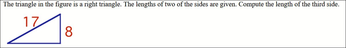 The triangle in the gure is a right triangle. The