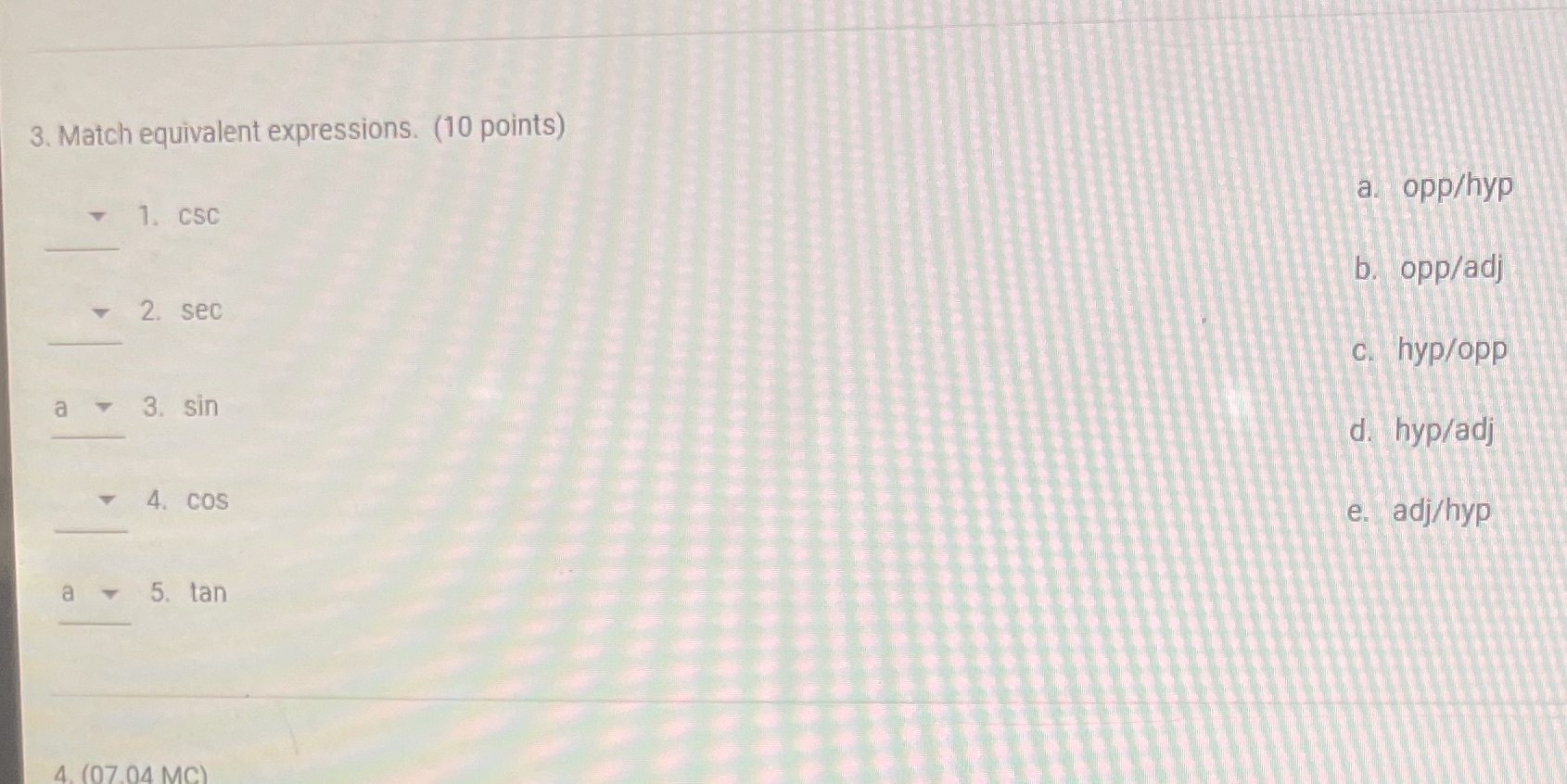 2 (07.01 HG) Use the image below to answer the