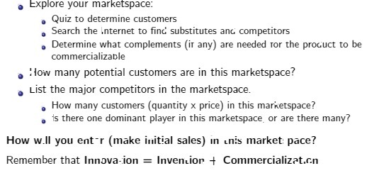 Explore your marketspace: Quiz to determine