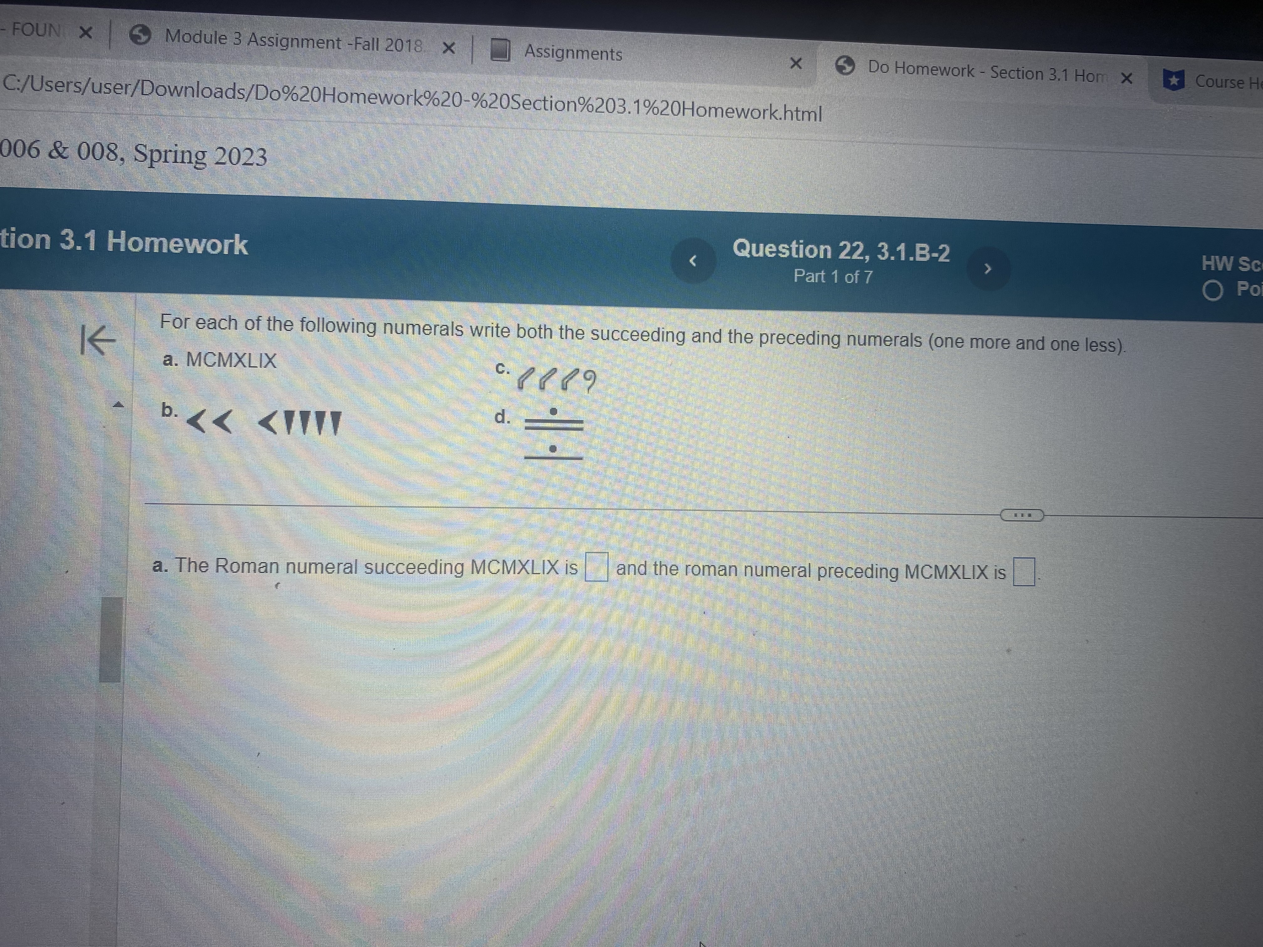 FOUN X Module 3 Assignment -Fall 2018 x