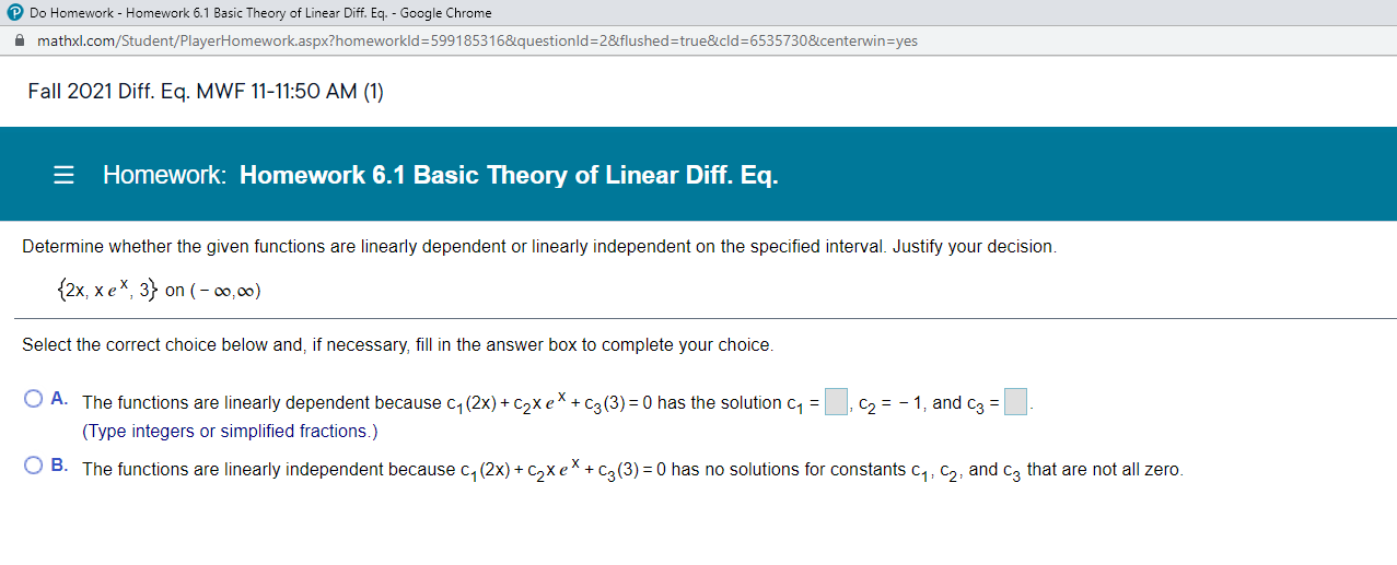 P Do Homework - Homework 6.1 Basic Theory of