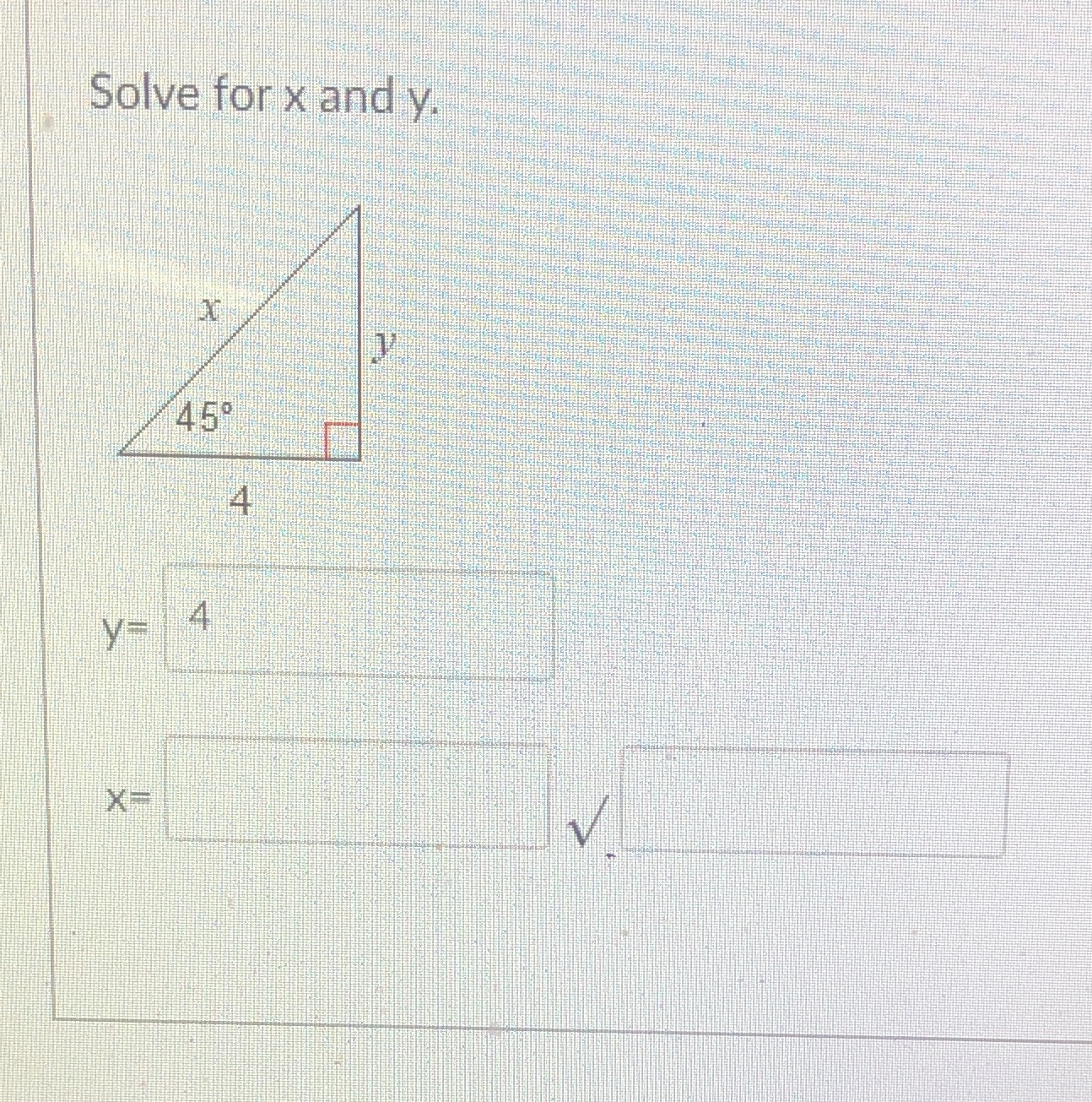 This is a special right triangle problem. (10th