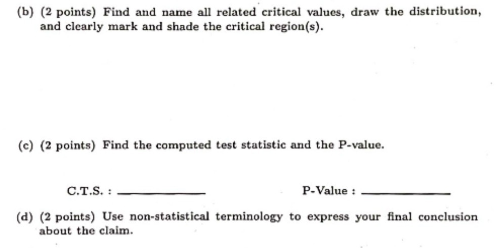 (b) (2 points) Find and name all related critical