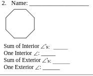 2. Name: Sum of Interior One Interior Sum of