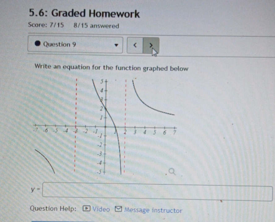 ??????????????? 5.6: Graded Homework Score: 7/15