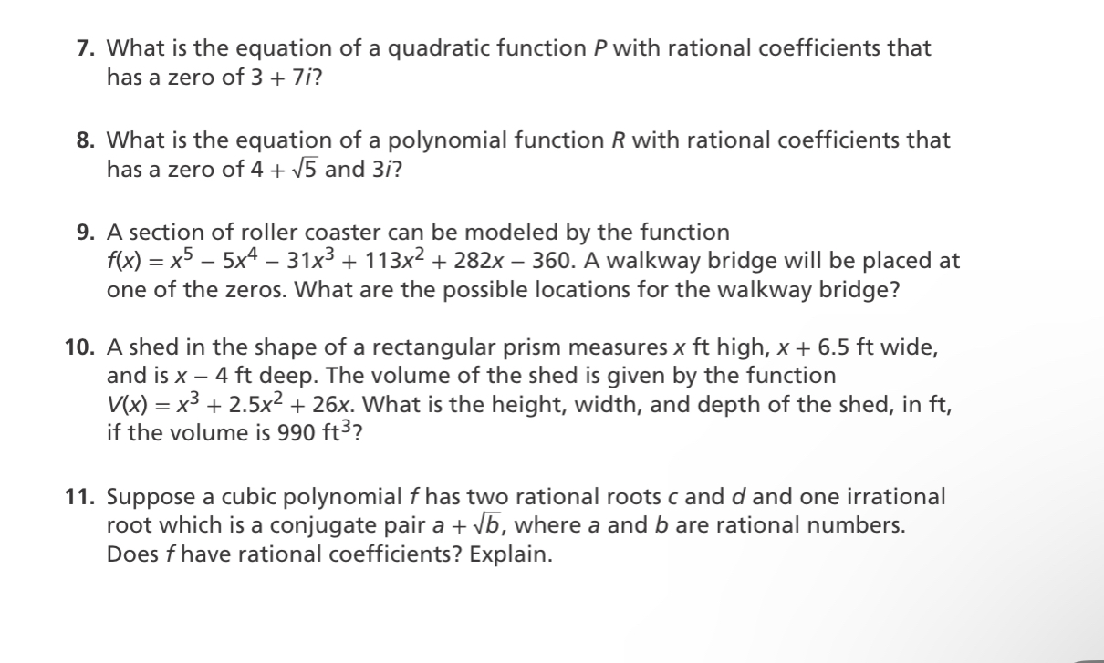 10. 11. . What is the equation of a quadratic