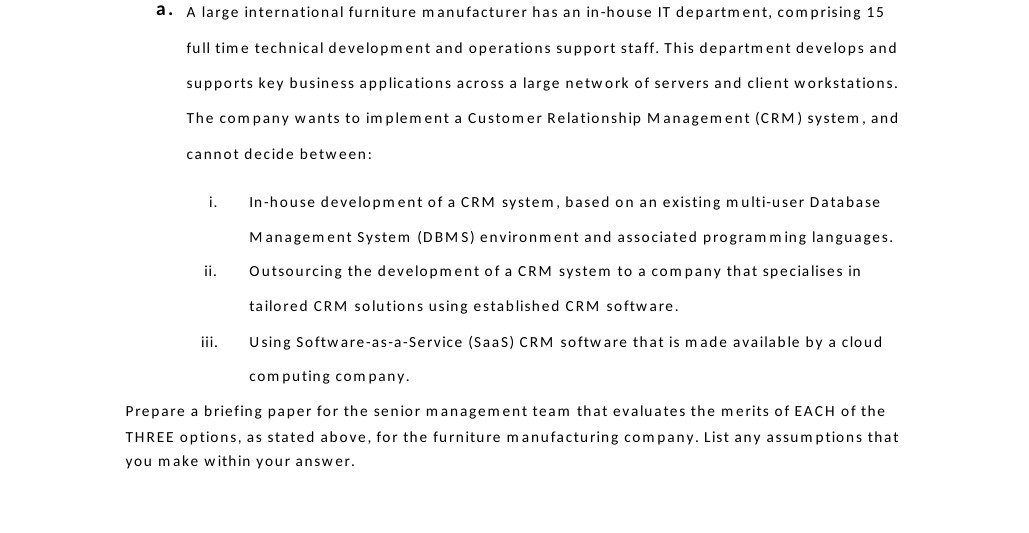 3- A large international furniture manufacturer
