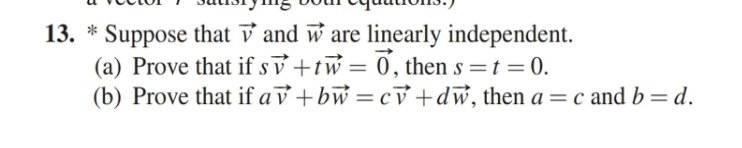 Here is the question: 13. * Suppose that v and w