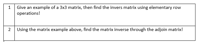 Please help me answer this question 1 Give an