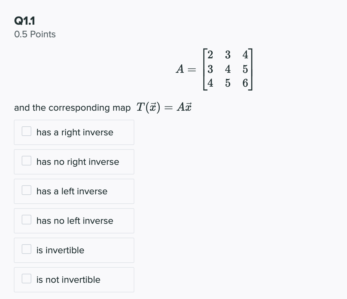Q1.1 0.5 Points A = OT A CO and the corresponding