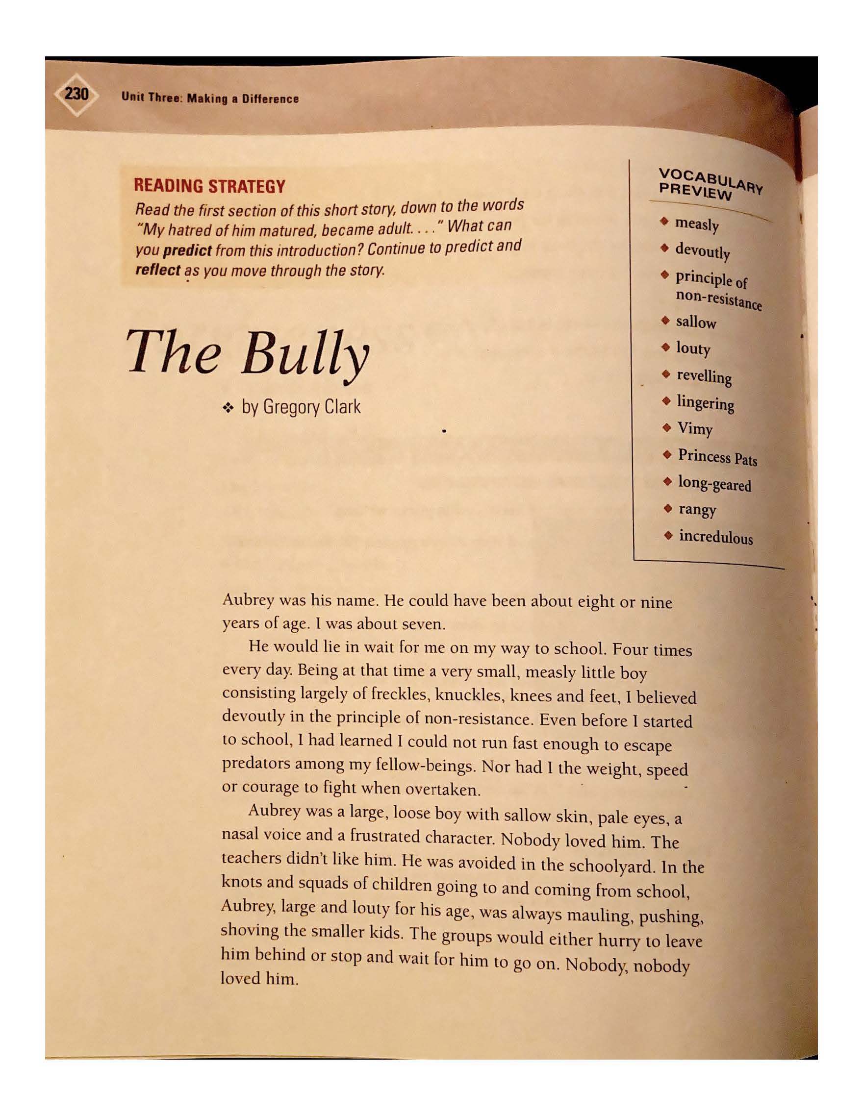 Unit Three: Making a Difference VOCABULARY