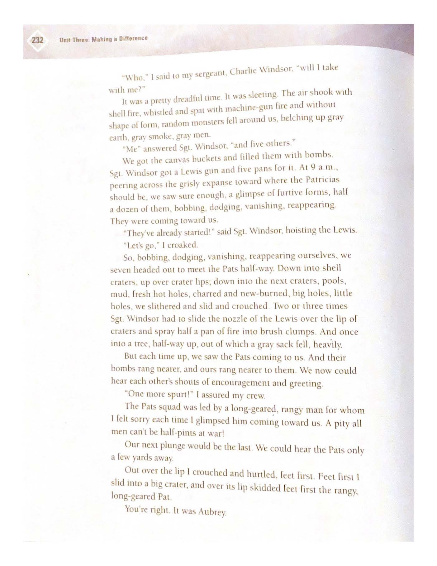 Unit Three: Making a Difference VOCABULARY