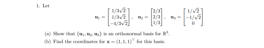 solve those: show full work 1. Let 1/3v2 2/3 1/V2