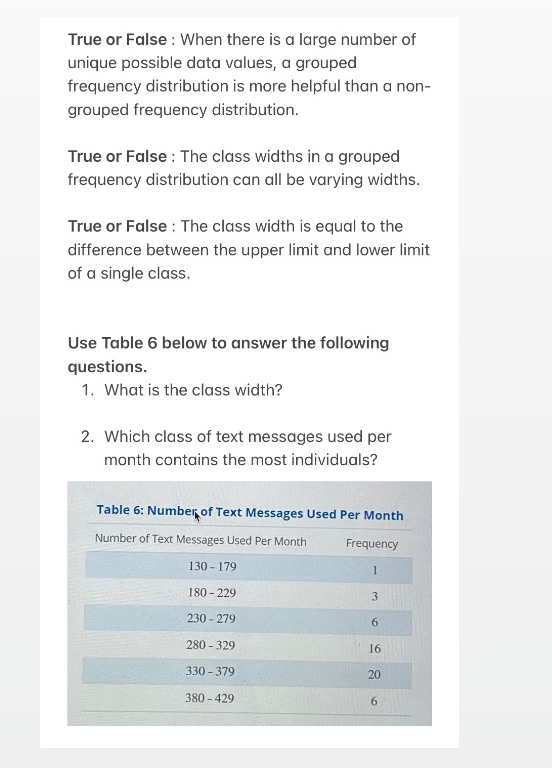 True or False : When there is a large number of