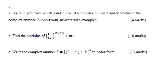 3. Given that b = -3i + (4 + m)j - k .= -9i + 12j