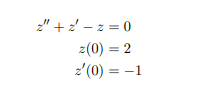 Find the solution of the following initial value