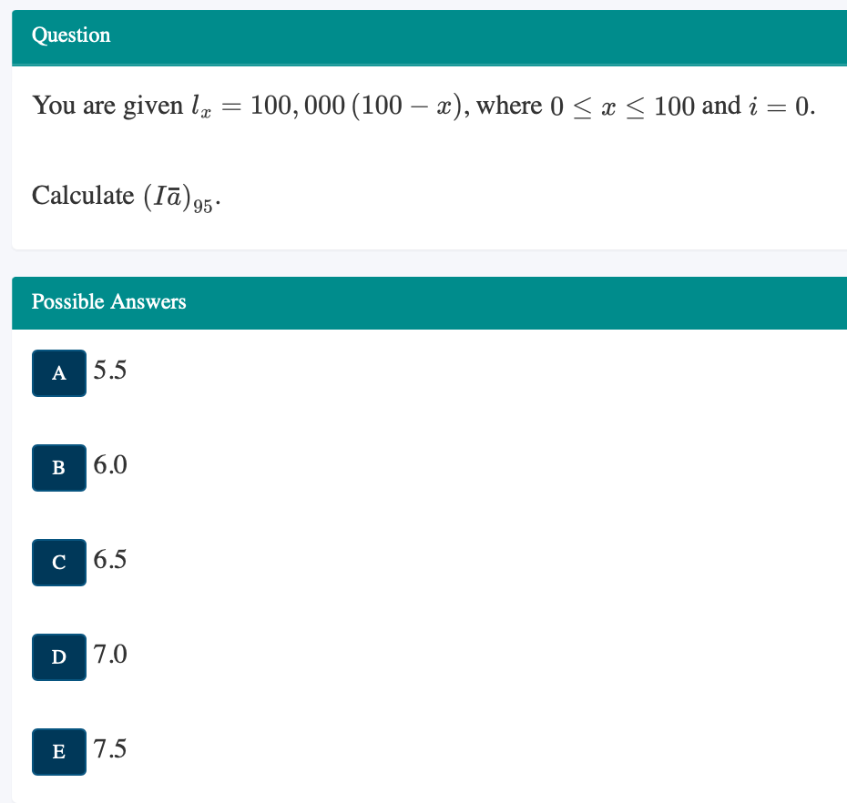 Question You are given Ix = 100, 000 (100 - x),