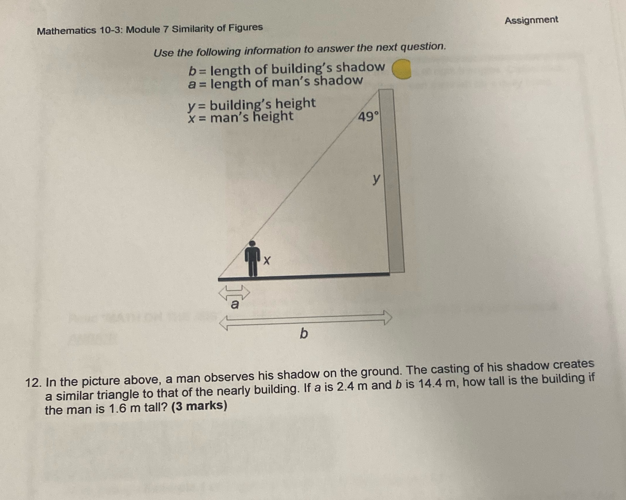 Mathematics 10-3: Module 7 Similarity of Figures