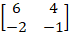 1. Given the following matrices; A= 2 1 3 B= 2 2