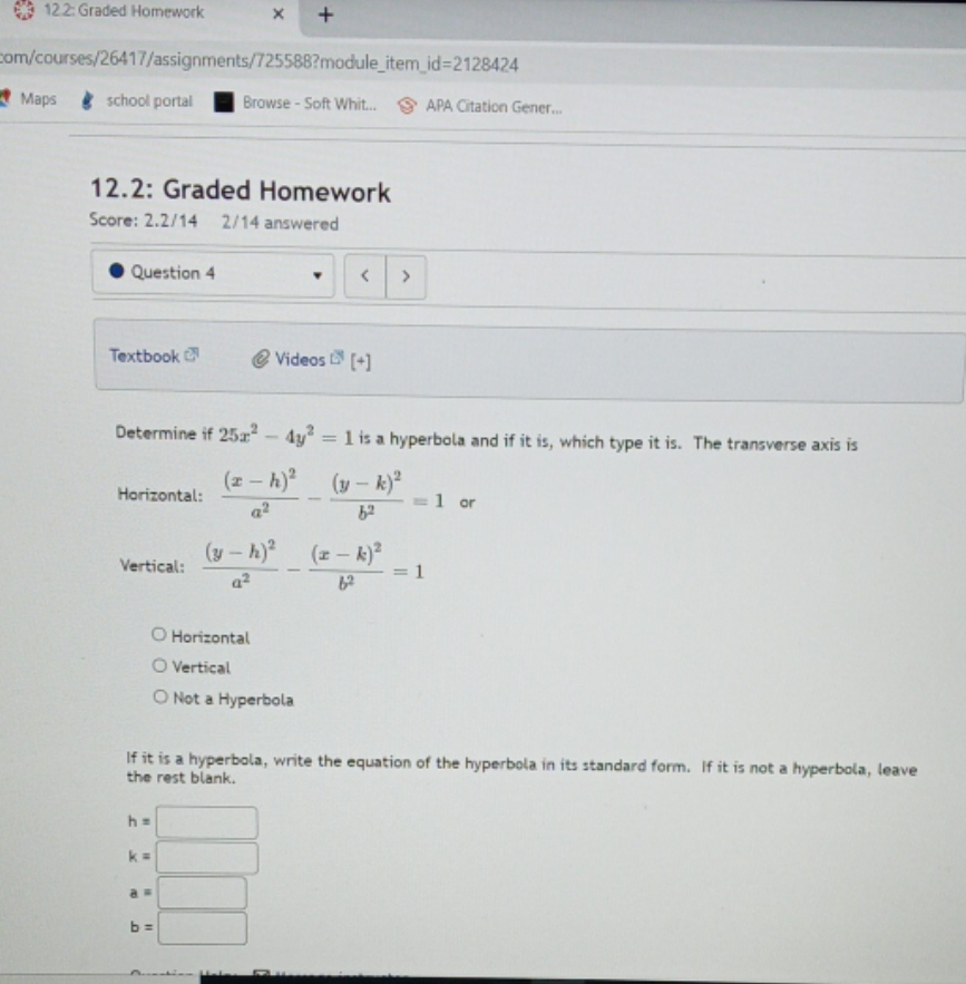 question is in picture 12 2: Graded Homework +