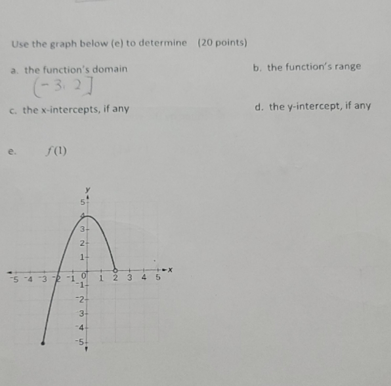 help me please Use the graph below (e) to