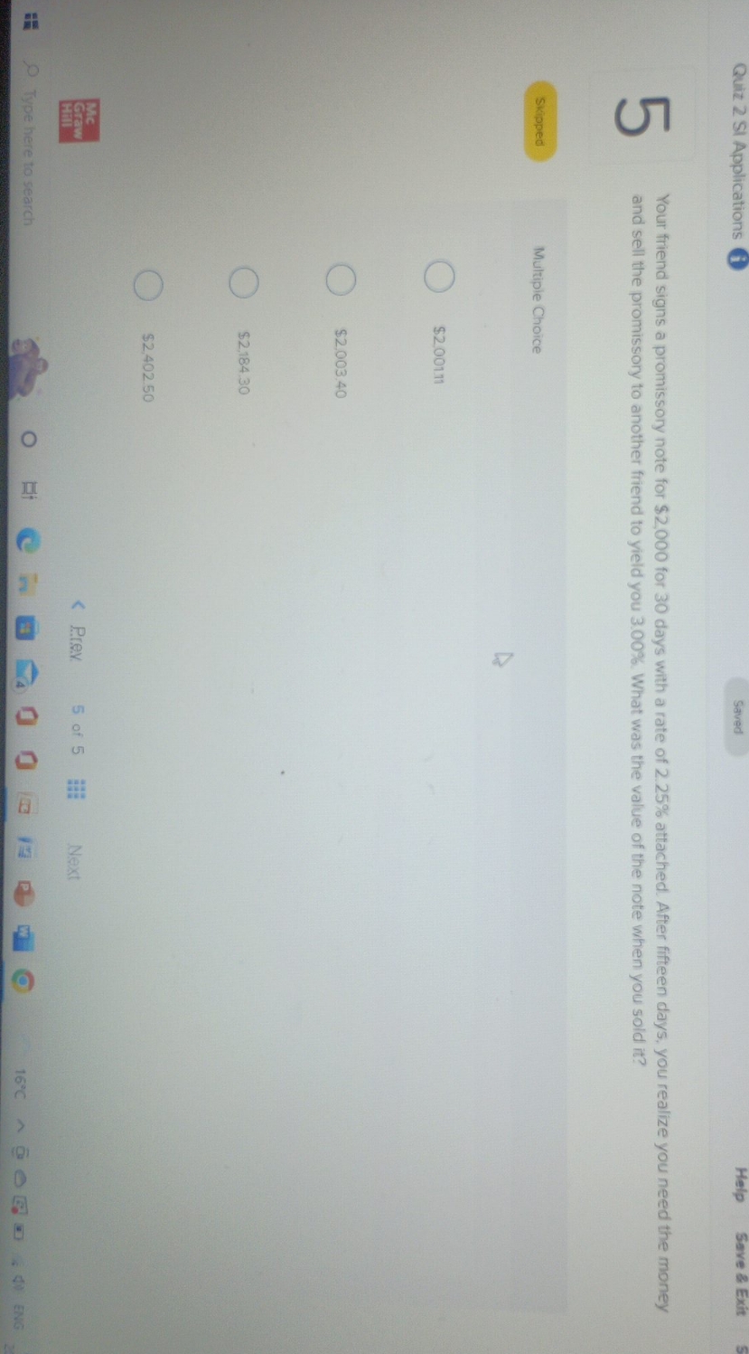 please hwlp Quiz 2 SI Applications Saved Your