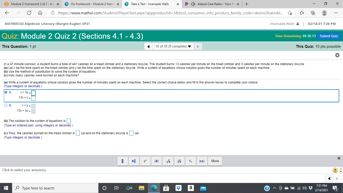 B Module 2 Homework 2 (4.1 - 4.3) x Do Homework -